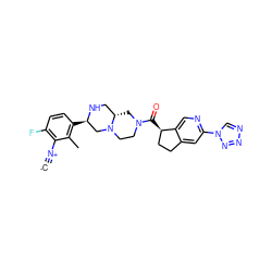 [C-]#[N+]c1c(F)ccc([C@@H]2CN3CCN(C(=O)[C@@H]4CCc5cc(-n6cnnn6)ncc54)C[C@H]3CN2)c1C ZINC000473179381