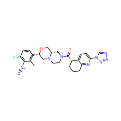 [C-]#[N+]c1c(F)ccc([C@H]2CN3CCN(C(=O)[C@H]4CCCc5nc(-n6cnnn6)ccc54)C[C@H]3CO2)c1C ZINC000473171308