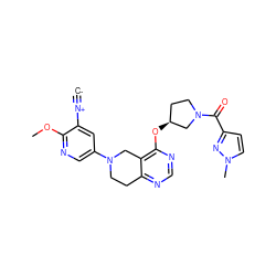 [C-]#[N+]c1cc(N2CCc3ncnc(O[C@H]4CCN(C(=O)c5ccn(C)n5)C4)c3C2)cnc1OC ZINC000113752057