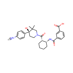 [C-]#[N+]c1ccc([C@@]2(O)CCN(C(=O)[C@H]3CCCC[C@H]3NC(=O)c3cccc(C(=O)O)c3)CC2(C)C)cc1 ZINC000096173240