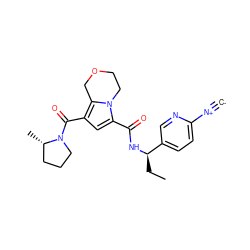 [C-]#[N+]c1ccc([C@@H](CC)NC(=O)c2cc(C(=O)N3CCC[C@@H]3C)c3n2CCOC3)cn1 ZINC001772601888