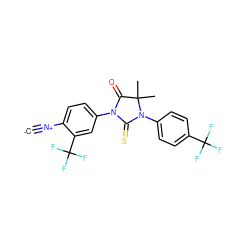 [C-]#[N+]c1ccc(N2C(=O)C(C)(C)N(c3ccc(C(F)(F)F)cc3)C2=S)cc1C(F)(F)F ZINC000167783133