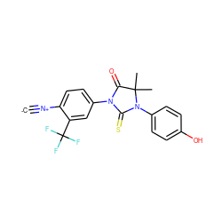 [C-]#[N+]c1ccc(N2C(=O)C(C)(C)N(c3ccc(O)cc3)C2=S)cc1C(F)(F)F ZINC000167675210