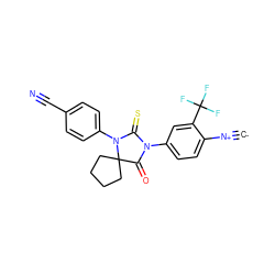 [C-]#[N+]c1ccc(N2C(=O)C3(CCCC3)N(c3ccc(C#N)cc3)C2=S)cc1C(F)(F)F ZINC000167709914