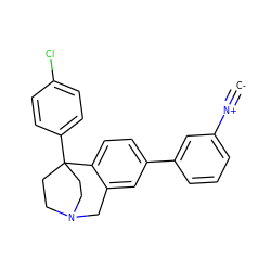 [C-]#[N+]c1cccc(-c2ccc3c(c2)CN2CCC3(c3ccc(Cl)cc3)CC2)c1 ZINC000146959648