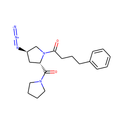 [N-]=[N+]=N[C@@H]1C[C@@H](C(=O)N2CCCC2)N(C(=O)CCCc2ccccc2)C1 ZINC000095575795