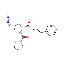 [N-]=[N+]=N[C@H]1C[C@@H](C(=O)N2CCCC2)N(C(=O)CCCc2ccccc2)C1 ZINC000095575258