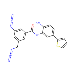 [N-]=[N+]=NCc1cc(N=[N+]=[N-])cc(C(=O)Nc2cc(-c3cccs3)ccc2N)c1 ZINC000084714000