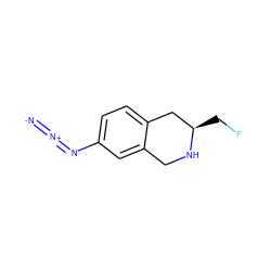 [N-]=[N+]=Nc1ccc2c(c1)CN[C@H](CF)C2 ZINC000013800357