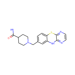 [NH]C(=O)C1CCN(Cc2ccc3c(c2)Nc2nccnc2S3)CC1 ZINC000144974676