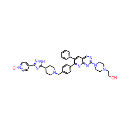 [O-][n+]1ccc(-c2n[nH]c(C3CCN(Cc4ccc(-c5nc6nc(N7CCN(CCO)CC7)ncc6cc5-c5ccccc5)cc4)CC3)n2)cc1 ZINC000150371763