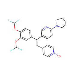 [O-][n+]1ccc(C[C@@H](c2ccc(N3CCCC3)nc2)c2ccc(OC(F)F)c(OC(F)F)c2)cc1 ZINC000013487914