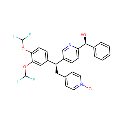 [O-][n+]1ccc(C[C@H](c2ccc([C@@H](O)c3ccccc3)nc2)c2ccc(OC(F)F)c(OC(F)F)c2)cc1 ZINC000013490132