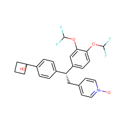 [O-][n+]1ccc(C[C@H](c2ccc(C3(O)CCC3)cc2)c2ccc(OC(F)F)c(OC(F)F)c2)cc1 ZINC000013442119