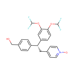 [O-][n+]1ccc(C[C@H](c2ccc(CO)cc2)c2ccc(OC(F)F)c(OC(F)F)c2)cc1 ZINC000013442095