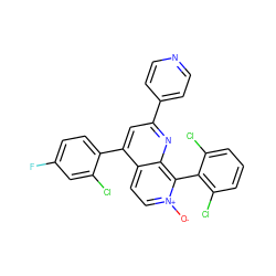 [O-][n+]1ccc2c(-c3ccc(F)cc3Cl)cc(-c3ccncc3)nc2c1-c1c(Cl)cccc1Cl ZINC000082149185