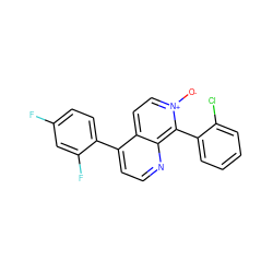 [O-][n+]1ccc2c(-c3ccc(F)cc3F)ccnc2c1-c1ccccc1Cl ZINC000073160469