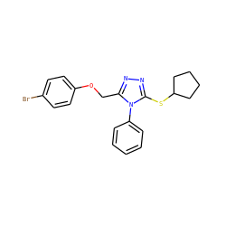 Brc1ccc(OCc2nnc(SC3CCCC3)n2-c2ccccc2)cc1 ZINC000095595182