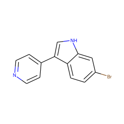 Brc1ccc2c(-c3ccncc3)c[nH]c2c1 ZINC000036338555