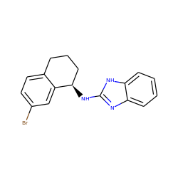 Brc1ccc2c(c1)[C@H](Nc1nc3ccccc3[nH]1)CCC2 ZINC000040834776