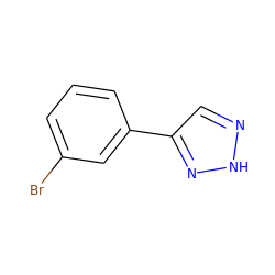 Brc1cccc(-c2cn[nH]n2)c1 ZINC000013671894