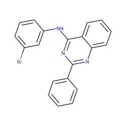 Brc1cccc(Nc2nc(-c3ccccc3)nc3ccccc23)c1 ZINC000003442513