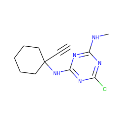 C#CC1(Nc2nc(Cl)nc(NC)n2)CCCCC1 ZINC000096924118