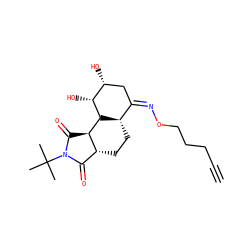 C#CCCCO/N=C1/C[C@@H](O)[C@@H](O)[C@@H]2[C@@H]3C(=O)N(C(C)(C)C)C(=O)[C@H]3CC[C@@H]12 ZINC000096900148