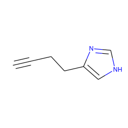 C#CCCc1c[nH]cn1 ZINC000013795217