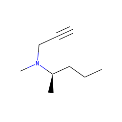 C#CCN(C)[C@H](C)CCC ZINC000027204233