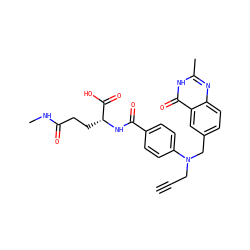 C#CCN(Cc1ccc2nc(C)[nH]c(=O)c2c1)c1ccc(C(=O)N[C@H](CCC(=O)NC)C(=O)O)cc1 ZINC000026980415