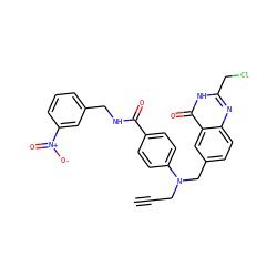 C#CCN(Cc1ccc2nc(CCl)[nH]c(=O)c2c1)c1ccc(C(=O)NCc2cccc([N+](=O)[O-])c2)cc1 ZINC000013746450