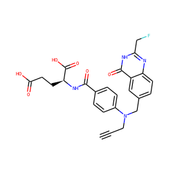 C#CCN(Cc1ccc2nc(CF)[nH]c(=O)c2c1)c1ccc(C(=O)N[C@@H](CCC(=O)O)C(=O)O)cc1 ZINC000026833779