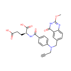 C#CCN(Cc1ccc2nc(OC)[nH]c(=O)c2c1)c1ccc(C(=O)N[C@@H](CCC(=O)O)C(=O)O)cc1 ZINC000026826253