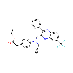 C#CCN(Cc1nc2cc(C(F)(F)F)ccc2nc1-c1ccccc1)c1ccc(CC(=O)OCC)cc1 ZINC000103266341