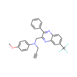 C#CCN(Cc1nc2cc(C(F)(F)F)ccc2nc1-c1ccccc1)c1ccc(OC)cc1 ZINC000031910590