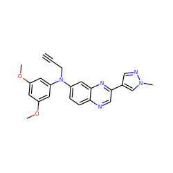 C#CCN(c1cc(OC)cc(OC)c1)c1ccc2ncc(-c3cnn(C)c3)nc2c1 ZINC000222880904