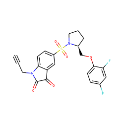 C#CCN1C(=O)C(=O)c2cc(S(=O)(=O)N3CCC[C@H]3COc3ccc(F)cc3F)ccc21 ZINC000040379780