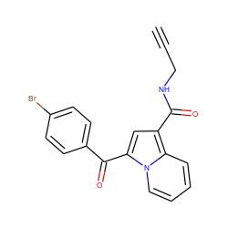 C#CCNC(=O)c1cc(C(=O)c2ccc(Br)cc2)n2ccccc12 ZINC000299828701