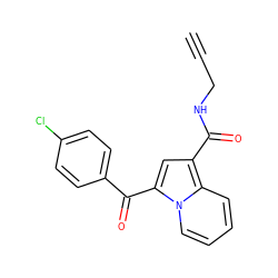 C#CCNC(=O)c1cc(C(=O)c2ccc(Cl)cc2)n2ccccc12 ZINC000299827994