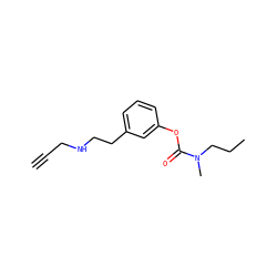 C#CCNCCc1cccc(OC(=O)N(C)CCC)c1 ZINC000013492330