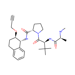 C#CCO[C@@H]1CCc2ccccc2[C@H]1NC(=O)[C@@H]1CCCN1C(=O)[C@@H](NC(=O)[C@H](C)NC)C(C)(C)C ZINC000103251520