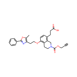 C#CCOC(=O)N1CCc2c(OCCc3nc(-c4ccccc4)oc3C)ccc(CCC(=O)O)c2C1 ZINC000034717762