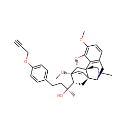 C#CCOc1ccc(CC[C@](C)(O)[C@H]2C[C@@]34C=C[C@]2(OC)[C@@H]2Oc5c(OC)ccc6c5[C@@]23CCN(C)[C@H]4C6)cc1 ZINC000195232161