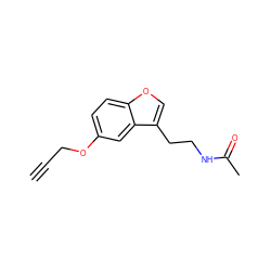 C#CCOc1ccc2occ(CCNC(C)=O)c2c1 ZINC000013781795