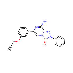 C#CCOc1cccc(-c2cn3c(=O)n(-c4ccccc4)nc3c(N)n2)c1 ZINC001772656185