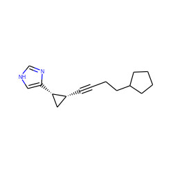 C(#C[C@@H]1C[C@@H]1c1c[nH]cn1)CCC1CCCC1 ZINC000013795266