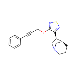 C(#Cc1ccccc1)COc1nsnc1[C@@H]1CN2CCC[C@H]1C2 ZINC000001546300