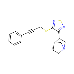 C(#Cc1ccccc1)CSc1nsnc1[C@@H]1CN2CC[C@H]1C2 ZINC000026733364