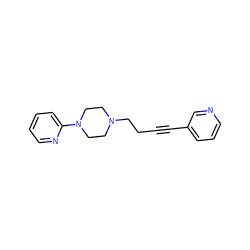 C(#Cc1cccnc1)CCN1CCN(c2ccccn2)CC1 ZINC000001533800